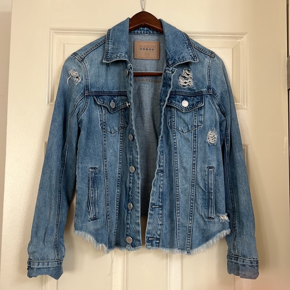 Blank NYC XS Women’s Distressed Denim Jacket